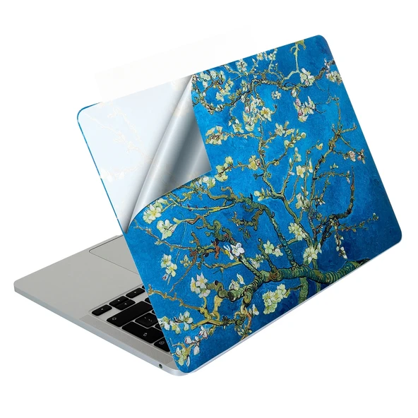 Macbook Pro Kılıf 13inç M1-M2 Laptop Kaplama Sticker Koruyucu A2338 ile Uyumlu Flower03NL ürün görseli 1