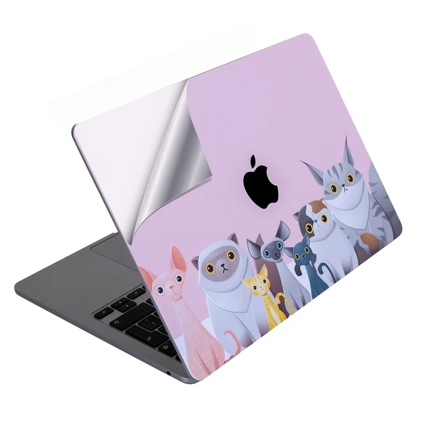 Macbook Pro Kılıf 13inç M1-M2 Sticker Kaplama Laptop Koruyucu A2338 ile Uyumlu Animal03 ürün görseli 1
