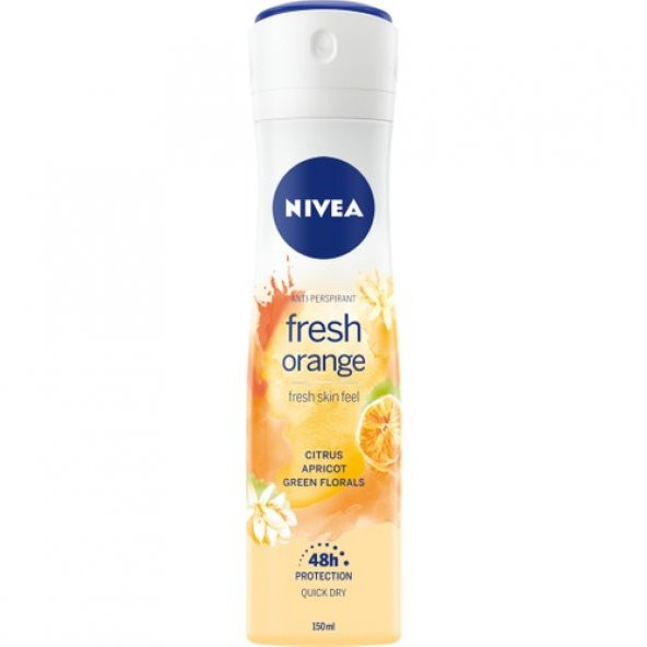 Nivea Kadın Sprey Deodorant Fresh Orange, 48 Saat Anti-perspirant koruma, 150 ml ürün görseli 1