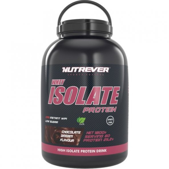 Nutrever Whey Isolate Protein 1800 Gr Çikolata ürün görseli 1