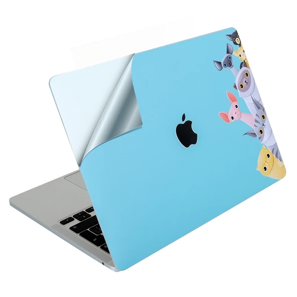 Macbook Air Kılıf Laptop Koruyucu Kaplama Sticker TouchID A2179 ile Uyumlu Animal03 ürün görseli 1