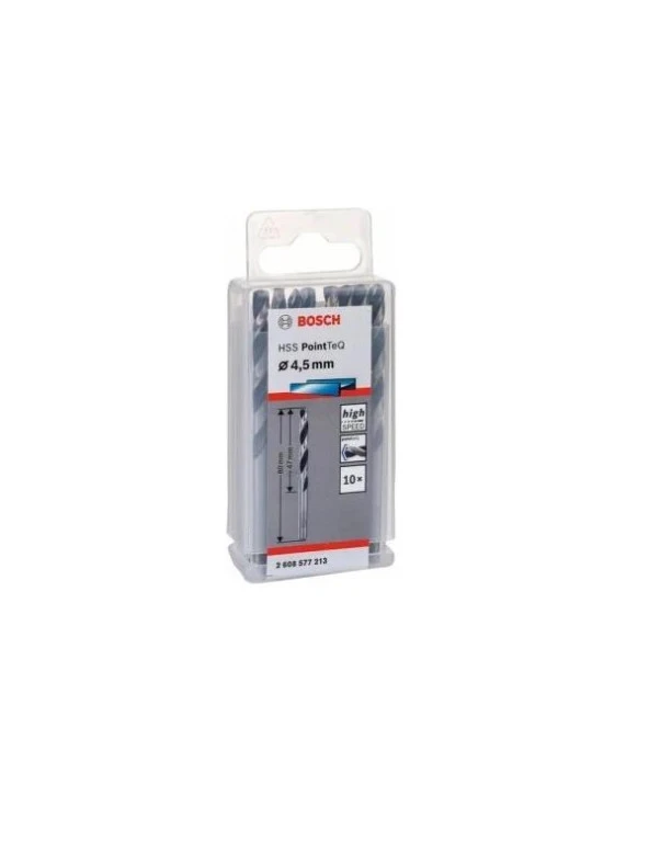 Bosch Hss Pointteq Metal Matkap Ucu 4,5mm 10 lu ürün görseli 1