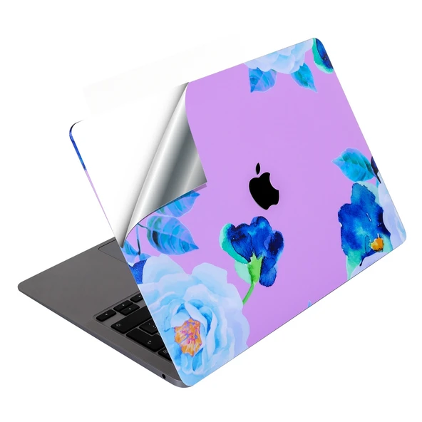 Macbook Air Kılıf Koruyucu Sticker Laptop Kaplama TouchID A2179 ile Uyumlu Flower03 ürün görseli 1