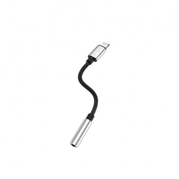 Zuidid Basic CA110 Metal Başlıklı Örgü Kablo Lightning To 3.5mm Jack Çevirici ürün görseli 1