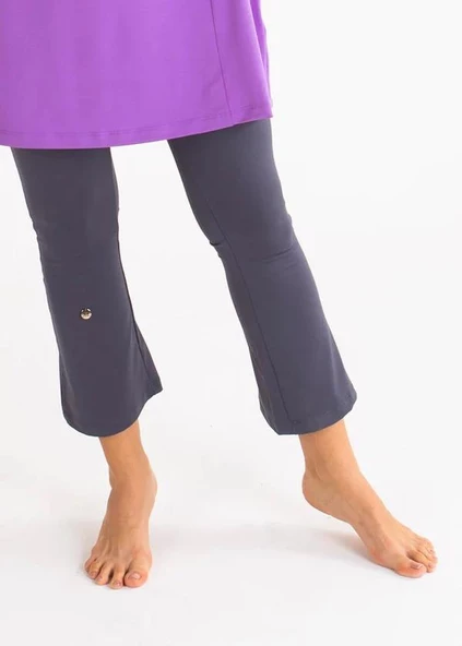 Mayovera Antrasit Lycra Tek Alt Pantalon - Resim 5