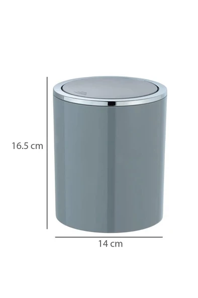 Gri, Çöp Kovası 2 Litre - İnca Model - Resim 3