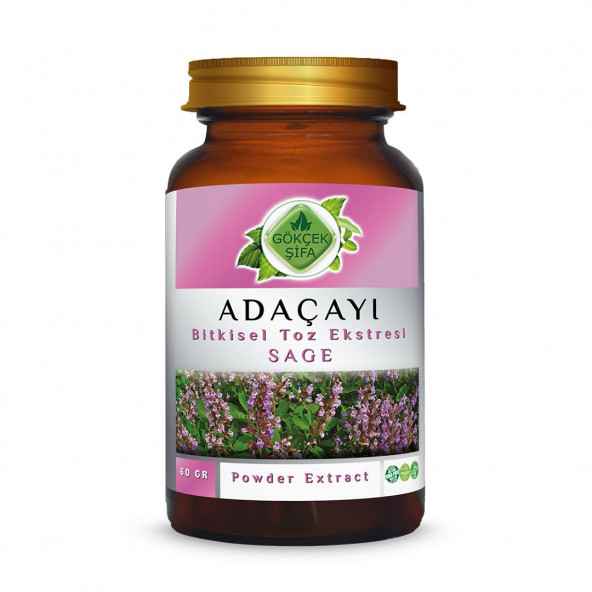 Ada Çayı Toz Ekstresi (Salvia Officinalis)60 gr. Cam Kavanoz ürün görseli 1