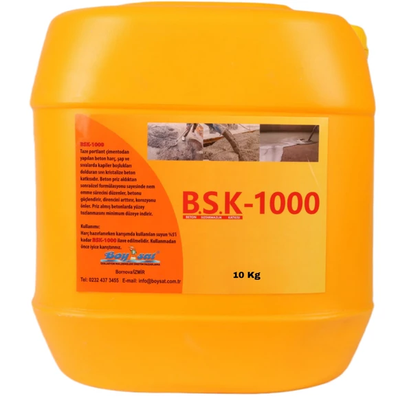 B.S.K-1000  Sızdırmaz Beton Katkısı 10 Kg ürün görseli 1