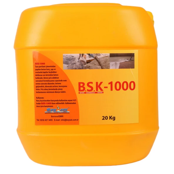 B.S.K-1000  Sızdırmaz Beton Katkısı 20 Kg ürün görseli 1