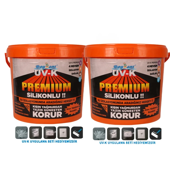 30 Kg Avantajlı Su İzolasyon Boyası Paket Uv-K Premium Silikonlu 15 Kg x 2 Adet ürün görseli 1