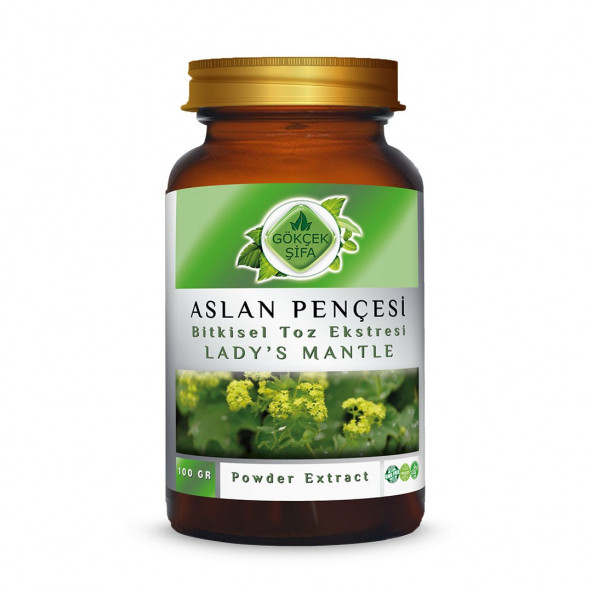 Aslan Pençesi Toz Ekstresi (Alchemilla vulgaris)100 gr. Cam Kavanoz ürün görseli 1