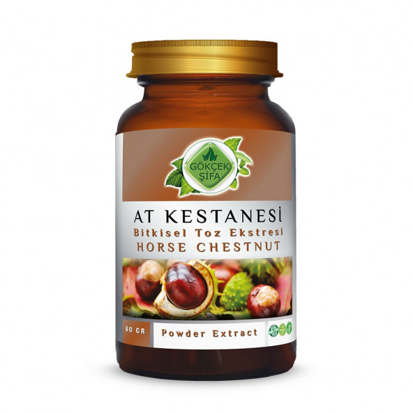 At Kestanesi Toz Ekstresi (Aesculus Hippocastanum L.)60 gr. Cam Kavanoz ürün görseli 1