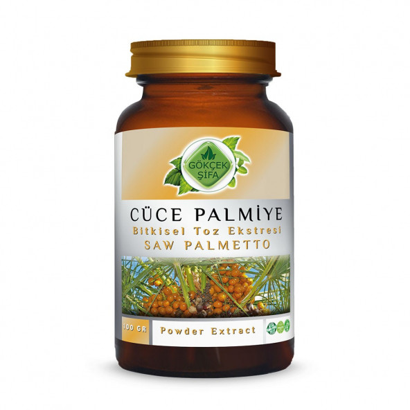 Cüce Palmiye Toz Ekstresi (Serenoa repens)100 gr. Cam Kavanoz ürün görseli 1