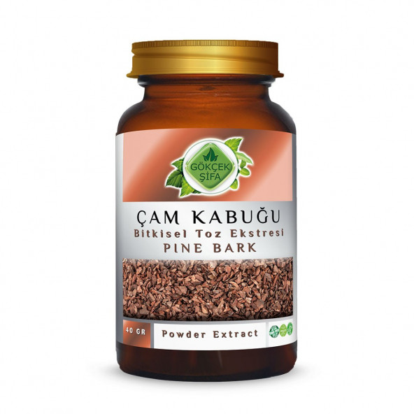 Çam Kabuğu Toz Ekstresi (Pinus Pinaster Aiton) 40 gr. Cam Kavanoz ürün görseli 1