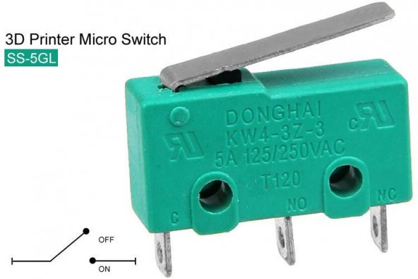 SWİTCH PALETSİZ NORMALDE KAPALI 10x20 DONGHAI KW4-3Z-3 ürün görseli 1