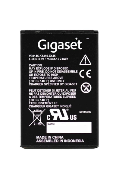 Gigaset Sl4, Sl400, Sl78, Sl780, Sl785, Sl788 Uyumlu X445 Pil ürün görseli 1