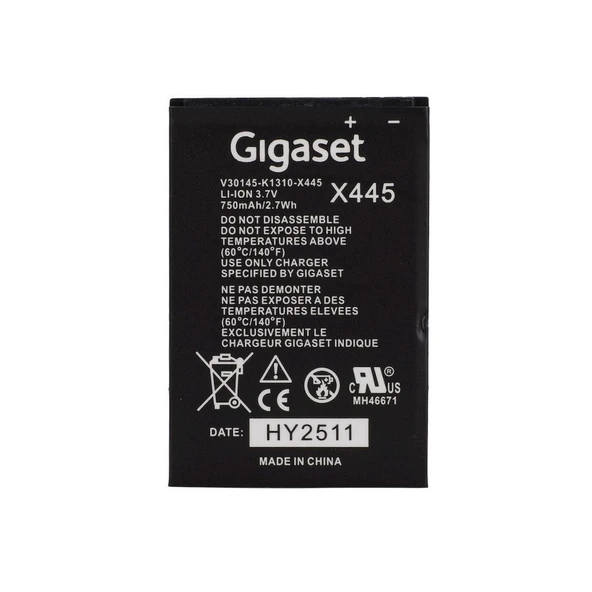 Gigaset SL450 GO SL450 SL400 SL780 SL785 SL788 Batarya V30145-K1310-X445 3.7V 750mAh Li-Ion Şarjlı Yedek Pil ürün görseli 1