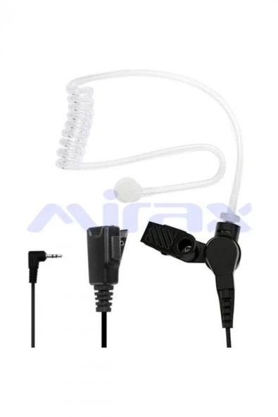 Aselsan Motorola Uyumlu Tek Pin PMR Telsiz Akustik Kulaklık Seti – 2.5mm Jack Şeffaf Spiral Hortumlu Mikrofonlu Profesyonel Güvenlik Kulaklığı ürün görseli 1