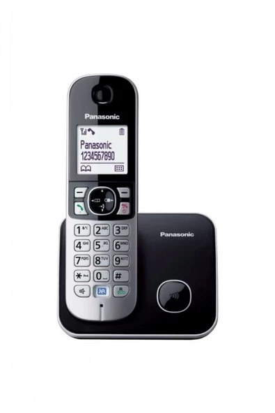 Panasonic Dect Telefon KX-TG6811 (Elektrik Kesintisinde Konuşabilme) SIYAH ürün görseli 1