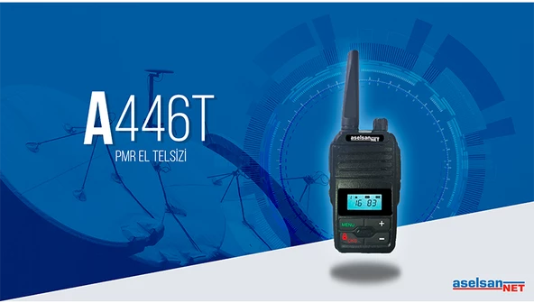 Aselsan A446T PMR446 Lisanssız El Telsizi Tekli Paket – 16 Kanal 12 Km Menzil ürün görseli 1