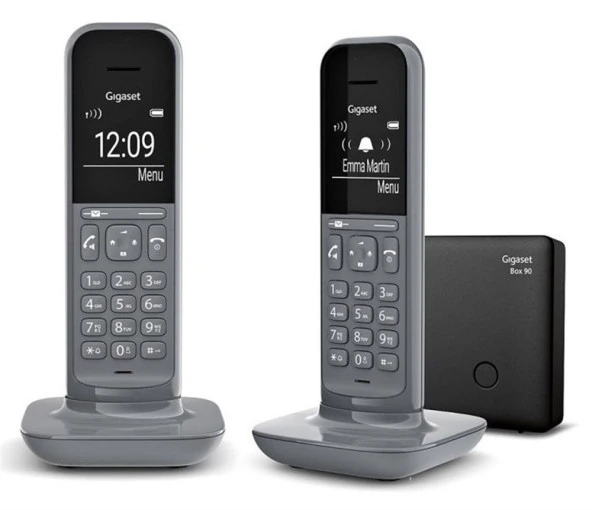 Gigaset CL390 Duo 2 Ahizeli DECT Telsiz Telefon Satellite Grey – Handsfree, Büyük Ekran, Kablosuz Ev & Ofis Telefonu ürün görseli 1