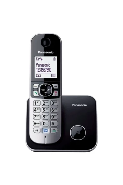 Panasonic Dect Telefon KX-TG6811 (Elektrik Kesintisinde Konuşabilme) SIYAH ürün görseli 1