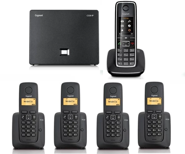 Gigaset C550 IP 5 Dahili Dect Telsiz Kablosuz Telefon Santrali ürün görseli 1