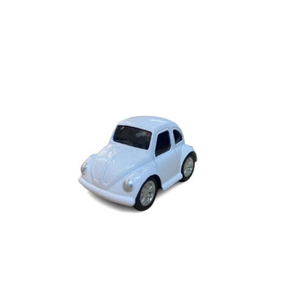Nostaljik Metal Çek Bırak Araba Mini Beyaz Otomobil ürün görseli 1