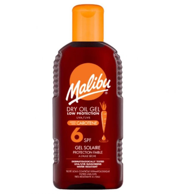 Malibu Güneş Koruyucu Dry Oil Jel+Karoten SPF6 200ml ürün görseli 1