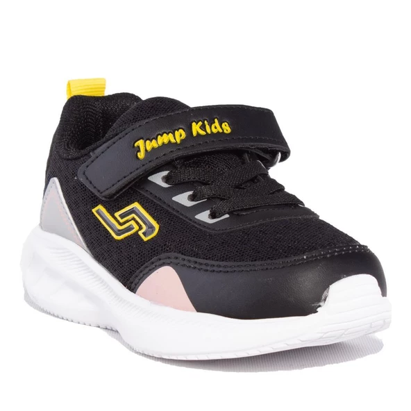 Jump 28110 Siyah Pembe Ortopedik Günlük Kız Çocuk Spor Ayakkabı ürün görseli 1