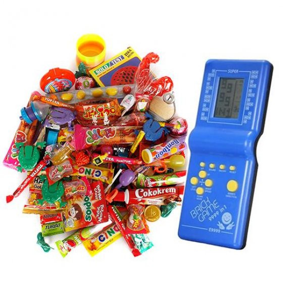 23 Nisan Nostaljik Hediye Kutusu Mavi Tetrisli Büyük Boy 80ler 90lar ürün görseli 1