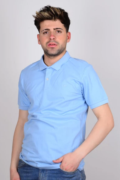 Lee L211810400 Mavi Polo Yaka Erkek T-shirt ürün görseli 1