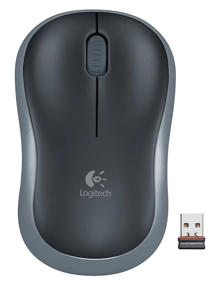 LOGITECH M185 NANO MOUSE KABLOSUZ GRI 910-002235 ürün görseli 1