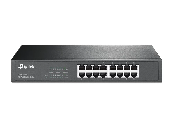 TP-LINK TL-SG1016D 16PORT 10/100/1000 YÖNETİLEMEZ SWITCH ürün görseli 1
