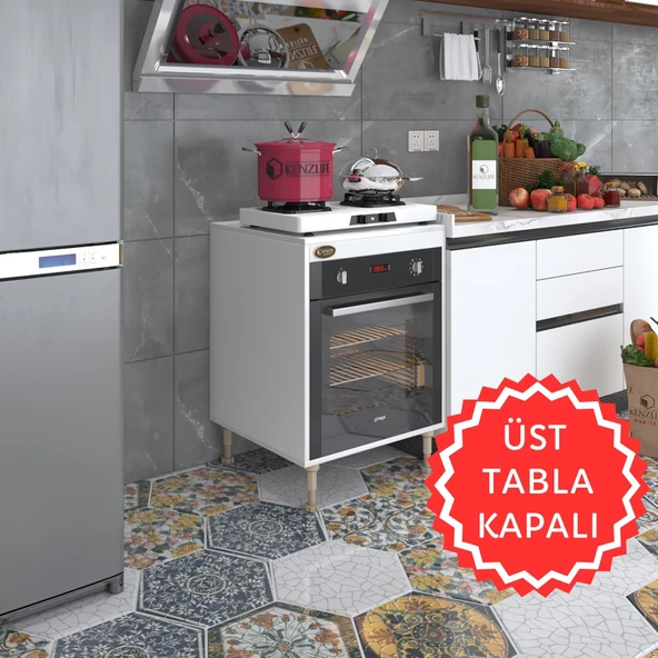 Kenzlife ankastre modülü kabini pança tantra byz 89-81*60*56 fırın ocak dolabı ayarlı ayaklı üstü kapalı ürün görseli 1