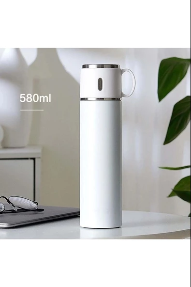 316 Paslanmaz Çelik Termos Bardak 580 Ml Bardaklı 20 Saat Sıcak-soğuk Thermos Mug Kupa Coffee ürün görseli 1