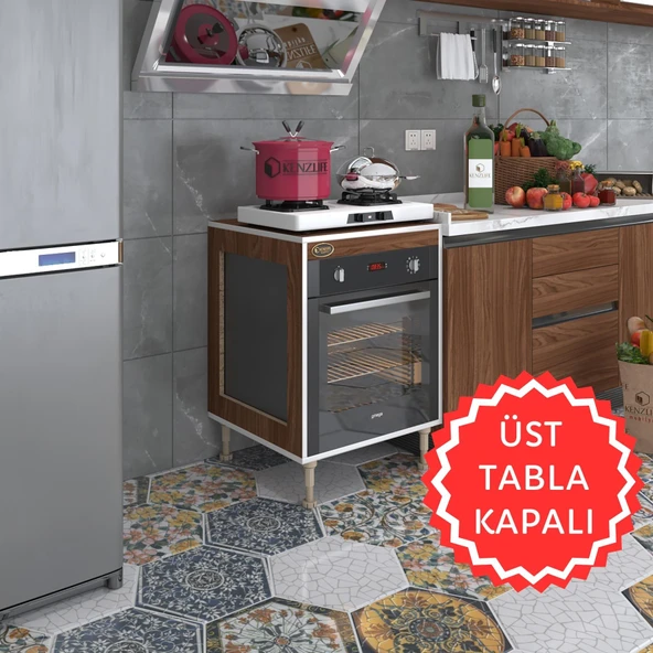 Kenzlife ankastre modülü kabini esena mono3 cvz 89-81*60*56 fırın ocak dolabı ayarlı ayaklı üstü kapalı ürün görseli 1