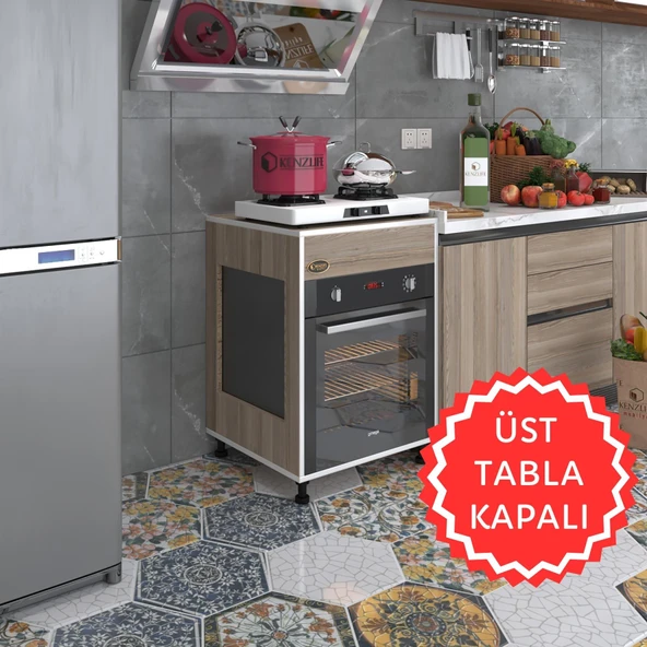 Kenzlife ankastre modülü kabini tilkowski3 crd 85*60*56 fırın ocak dolabı ayarlı ayaklı üstü kapalı ürün görseli 1