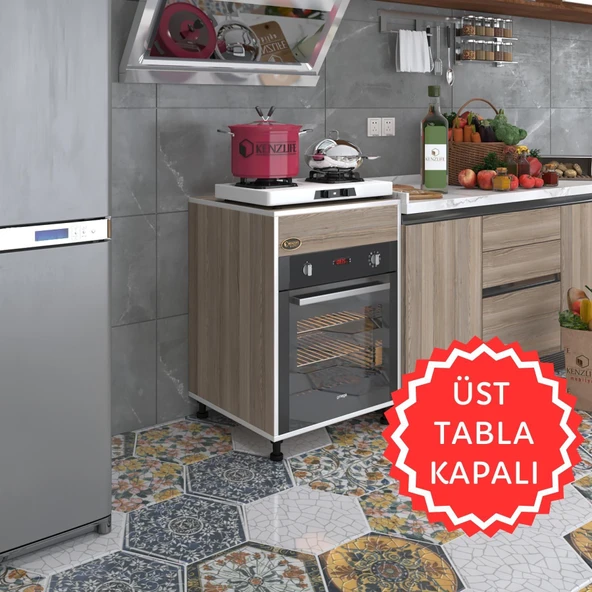 Kenzlife ankastre modülü kabini kalimera crd 85*60*56 fırın ocak dolabı ayarlı ayaklı üstü kapalı ürün görseli 1