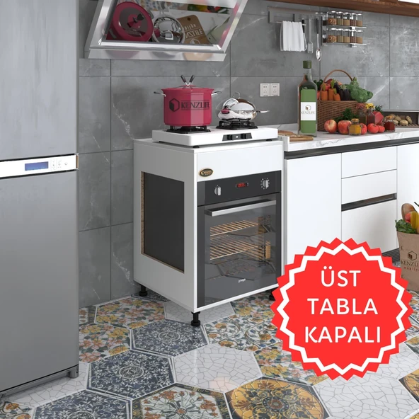 Kenzlife ankastre modülü kabini tilkowski3 byz 85*60*56 fırın ocak dolabı ayarlı ayaklı üstü kapalı ürün görseli 1