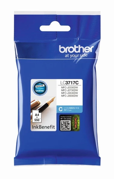 BROTHER 550 Sayfa Mavi Kartus LC3717C - Resim 2