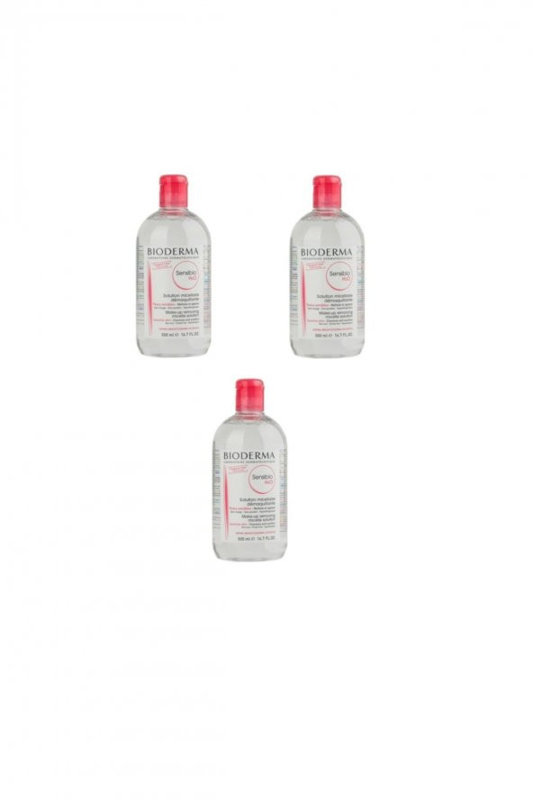 Sensibio H2o Hassas Ciltler Için Yüz Temizleyici 500 ml- 3 Adet  3401345935571X2X03 ürün görseli 1