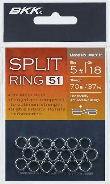 BKK Split Ring 51 Paslanmaz Çelik Olta Halkası ürün görseli 1