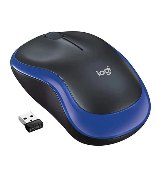 Logitech M185 Nano Optik Kablosuz Mouse Mavi (910-002236) ürün görseli 1