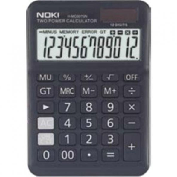 Noki 12 Hane Hesap Makinesi Siyah H-MC007SN ürün görseli 1