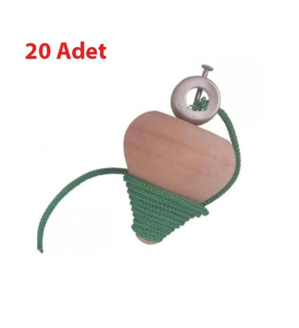 Boyanabilir Ağaç Topaç (20 Adet) - Resim 2