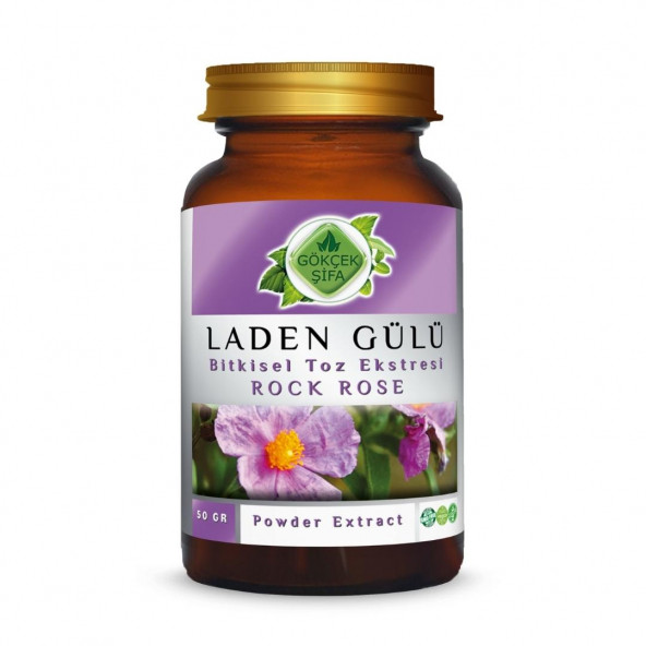 Laden Gülü Toz Ekstresi (Istus Creticus)50 gr Cam Kavanoz ürün görseli 1