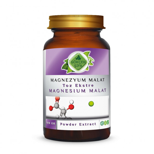 Magnezyum Malat Toz Ekstresi (Magnesium Malate)100 gr. Cam Kavanoz ürün görseli 1