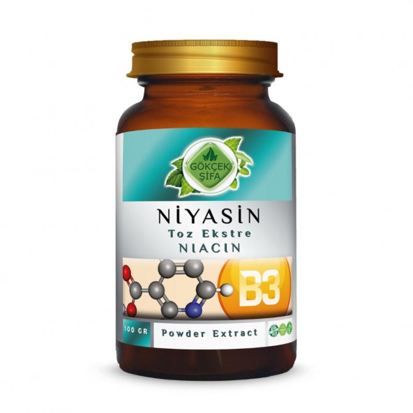 Niyasin Toz Ekstresi (Niacin Vitamin B3)100 gr. Cam Kavanoz ürün görseli 1