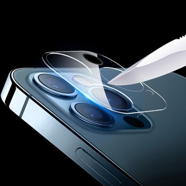 iPhone 12 Pro 6.1 9H 3D Full Tempered Cam Kamera Koruyucu ürün görseli 1